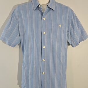 Tommy Bahama Light Blue Striped Casual Shirt